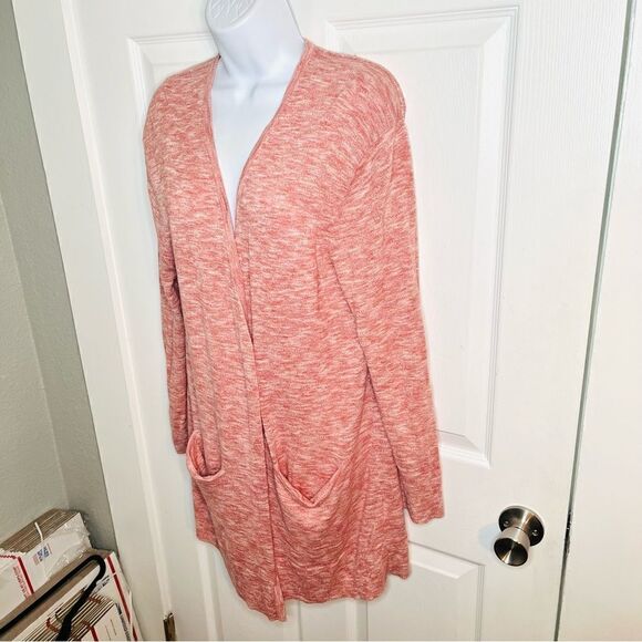 Madewell Long Sleeve Summer Ryder Waterfall Open Cardigan Sweater Marled Rose M - Picture 7 of 11